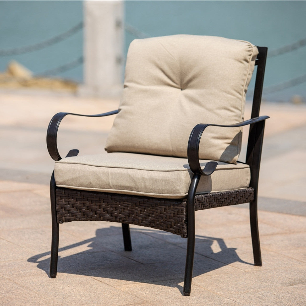 Direct Wicker 2-piece Indoor or Outdoor Patio Furniture Single Chair