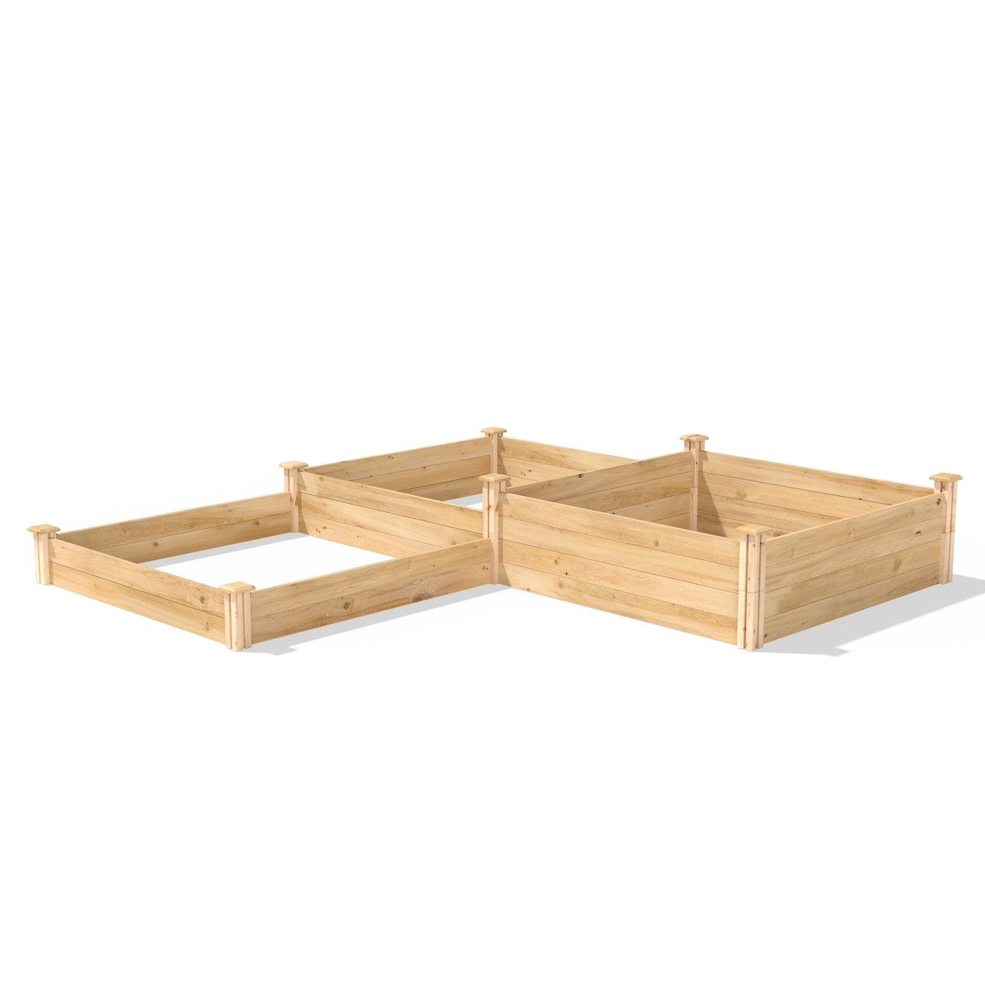 Fast Furnishings 4 ft x 12 ft Cedar Wood 3 Tier Raised Garden Bed - Made in USA