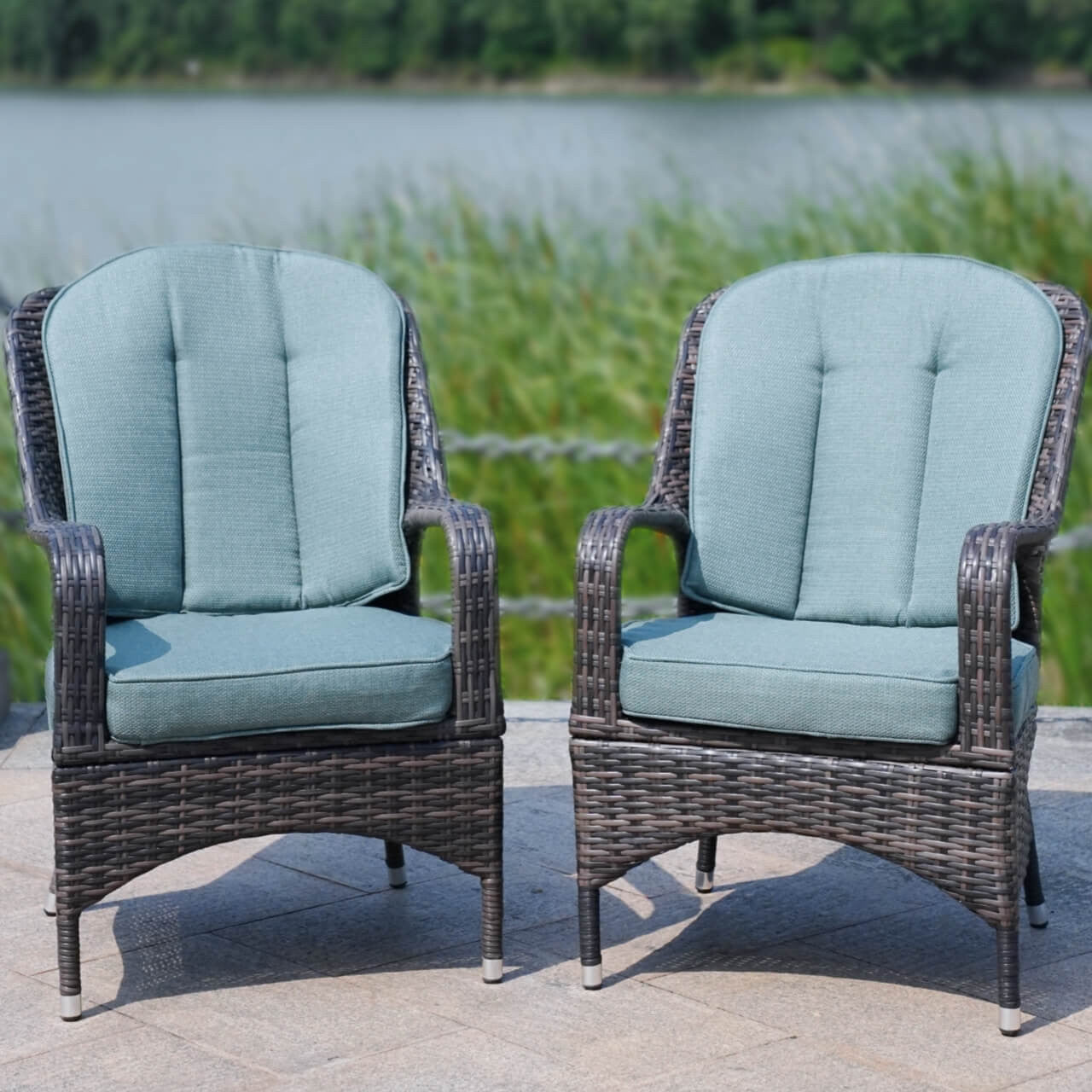 2 Pieces of Patio Chairs Outdoor Rattan Chairs PAC-009 | Direct Wicker