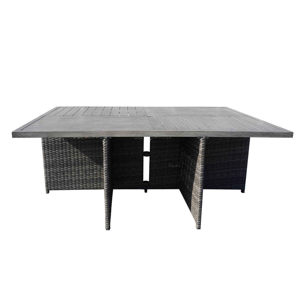 Direct Wicker Patio Dining Table for 6 Aluminum Table in Brown or Gray