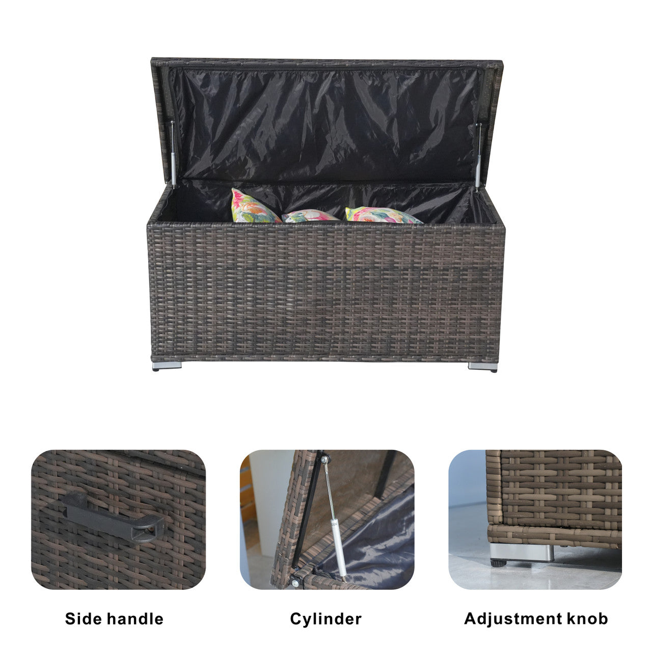 Direct Wicker's Small Aluminium Outdoor Garden Patio Rattan Storage Box