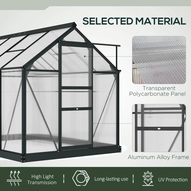 Fast Furnishings 9.8 ft. x 19.5 ft. Outdoor Greenhouse with Steel Frame and White PE Cover