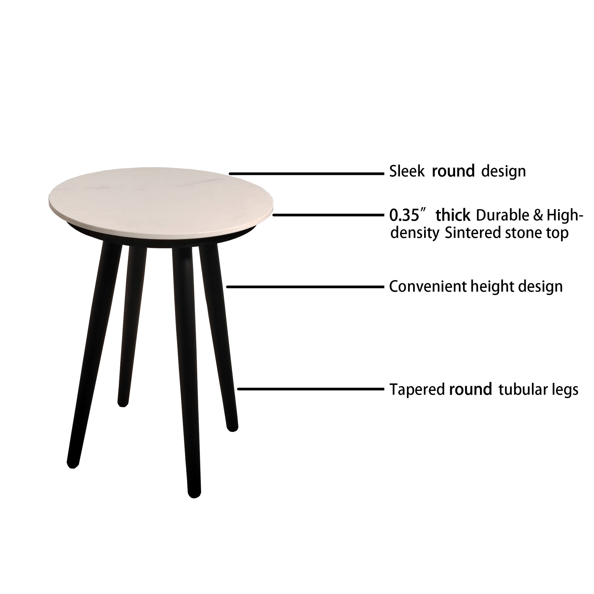 5-Piece Modern Patio Conversation Set with Plush Cushions, Marble-Look Coffee Table, & End Table