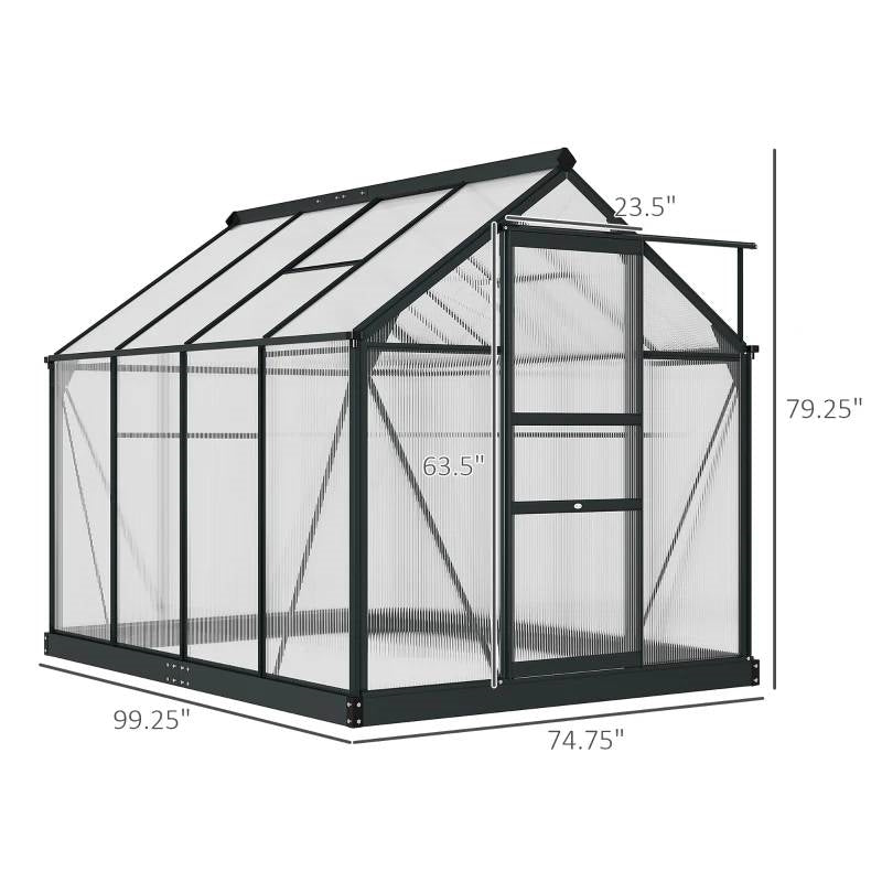 Fast Furnishings 9.8 ft. x 19.5 ft. Outdoor Greenhouse with Steel Frame and White PE Cover