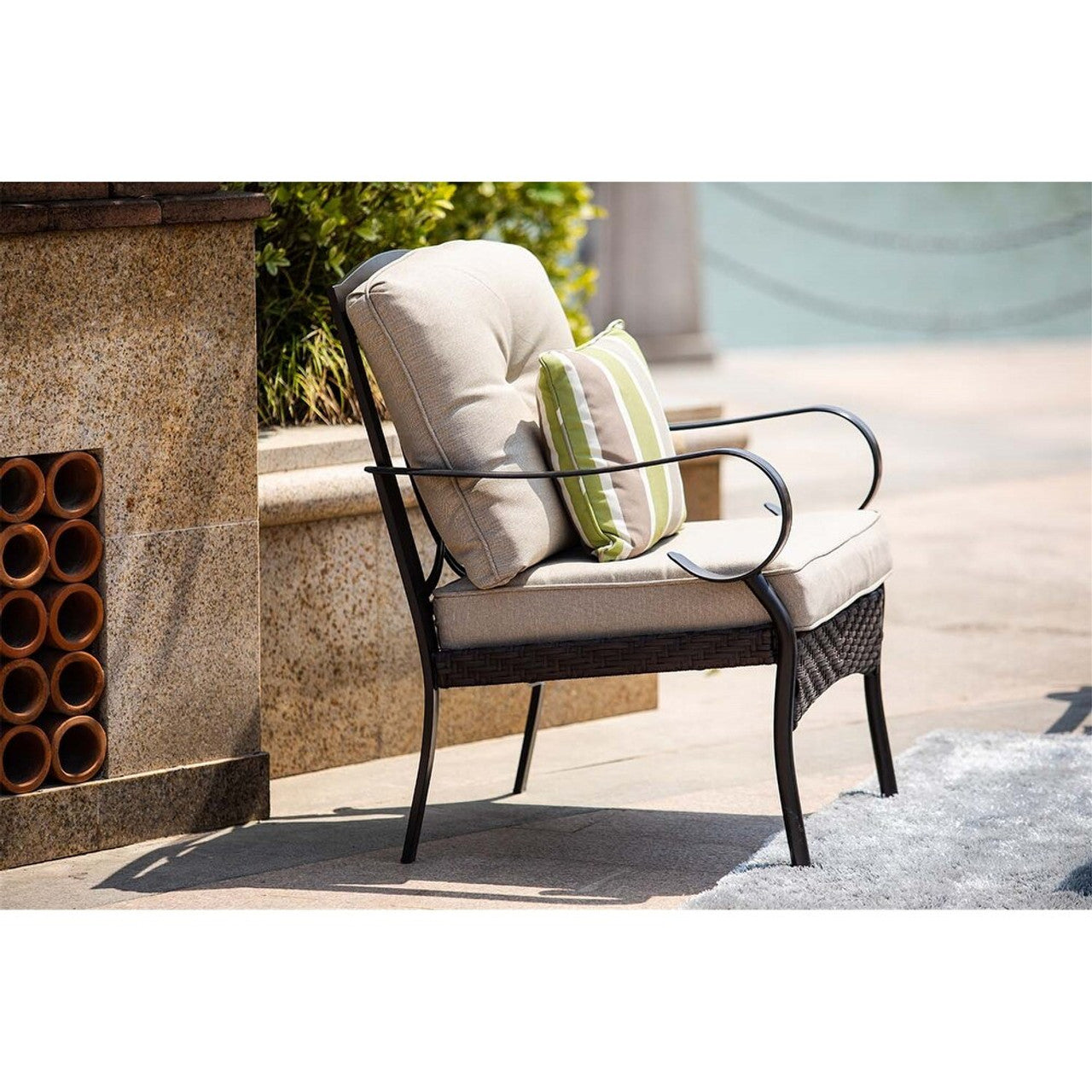 Direct Wicker 2-piece Indoor or Outdoor Patio Furniture Single Chair