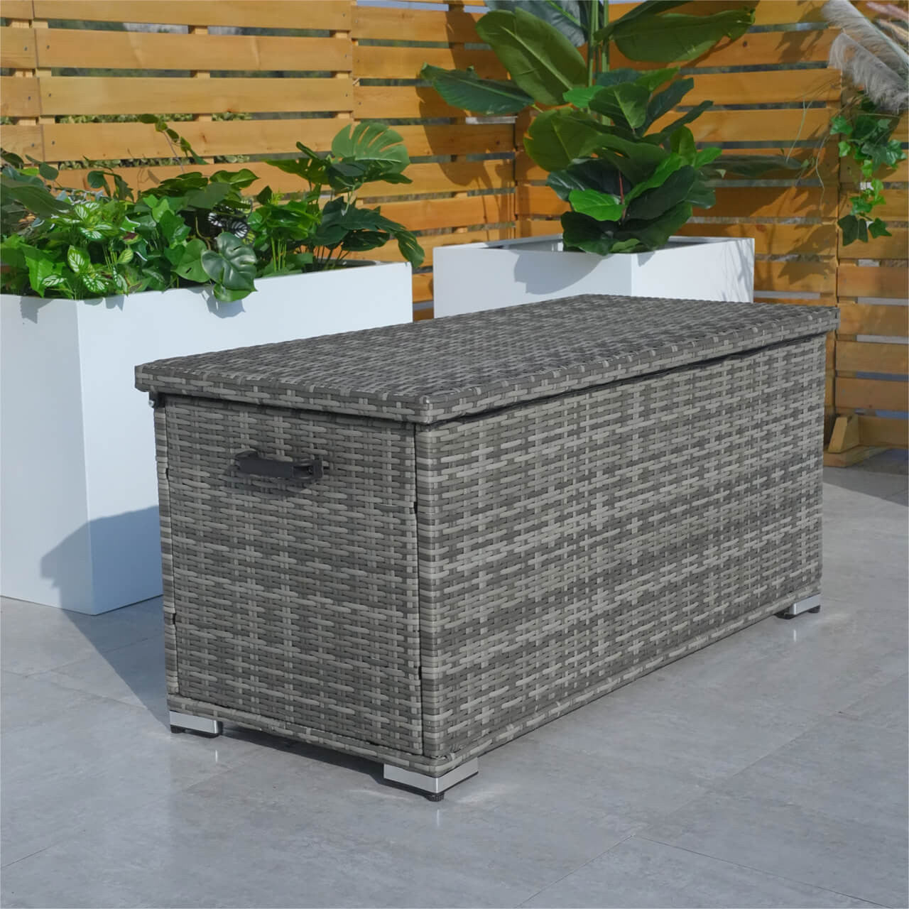 Direct Wicker's Outdoor iron rattan storage box PA-3256-I