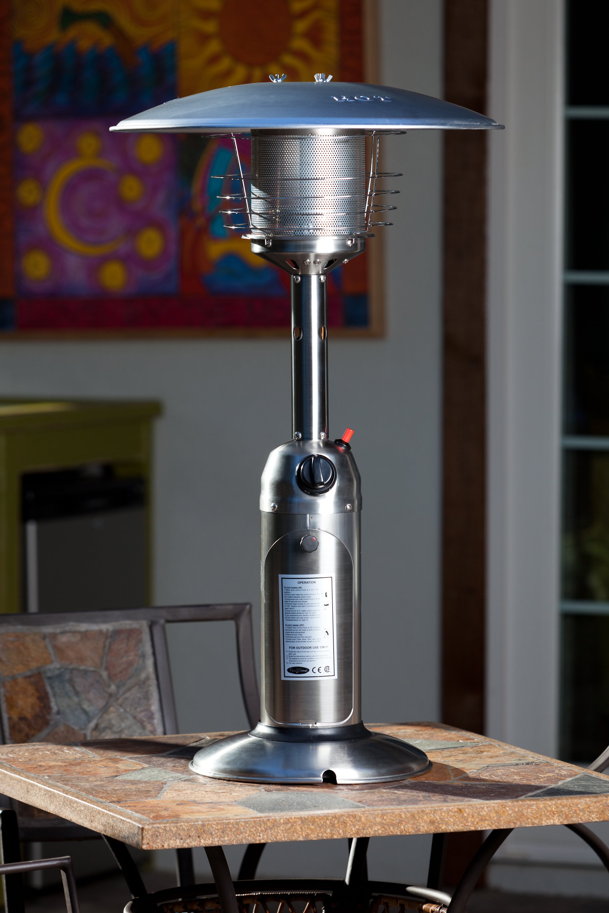 Well Traveled Living Stainless Steel Table Top Patio Heater