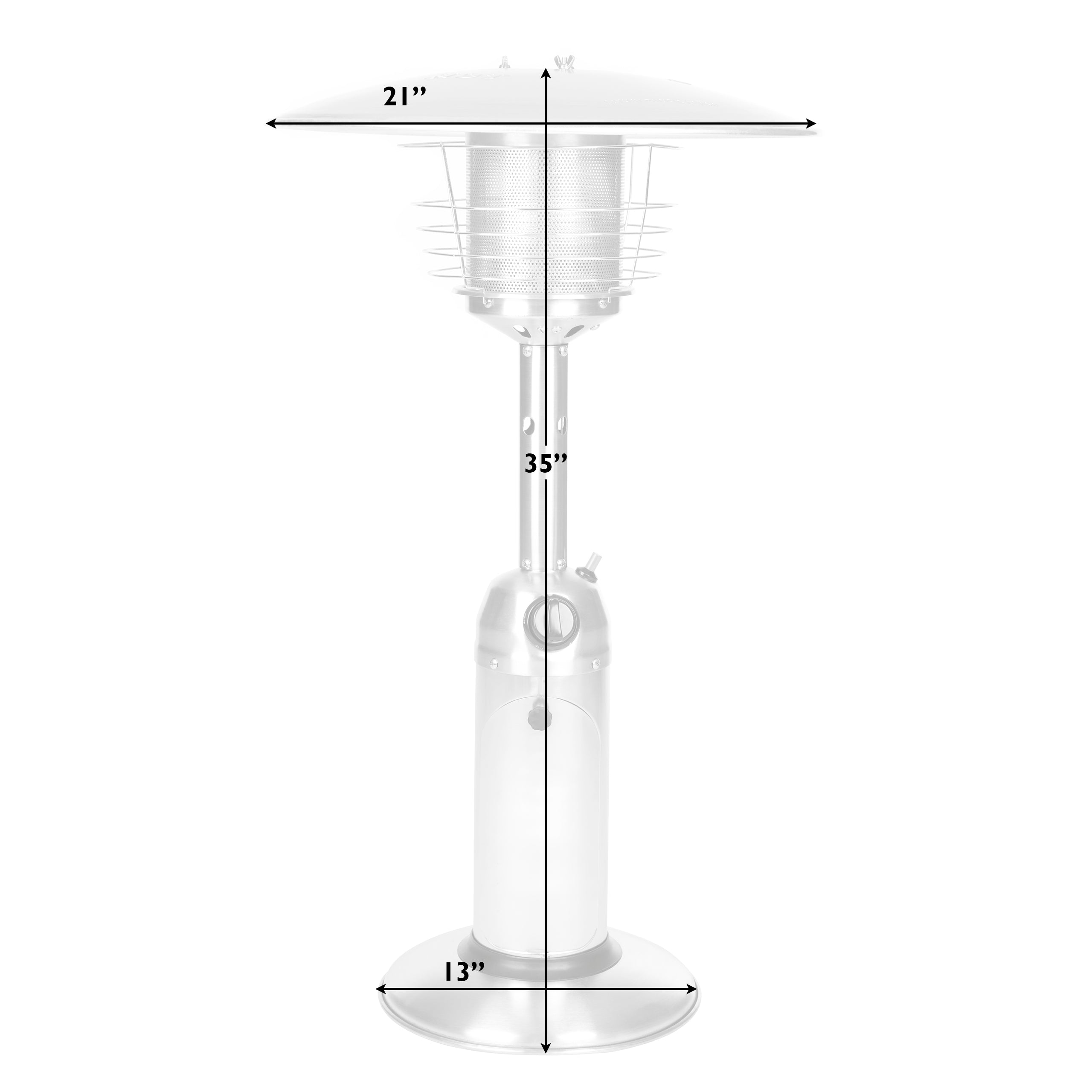 Well Traveled Living Stainless Steel Table Top Patio Heater