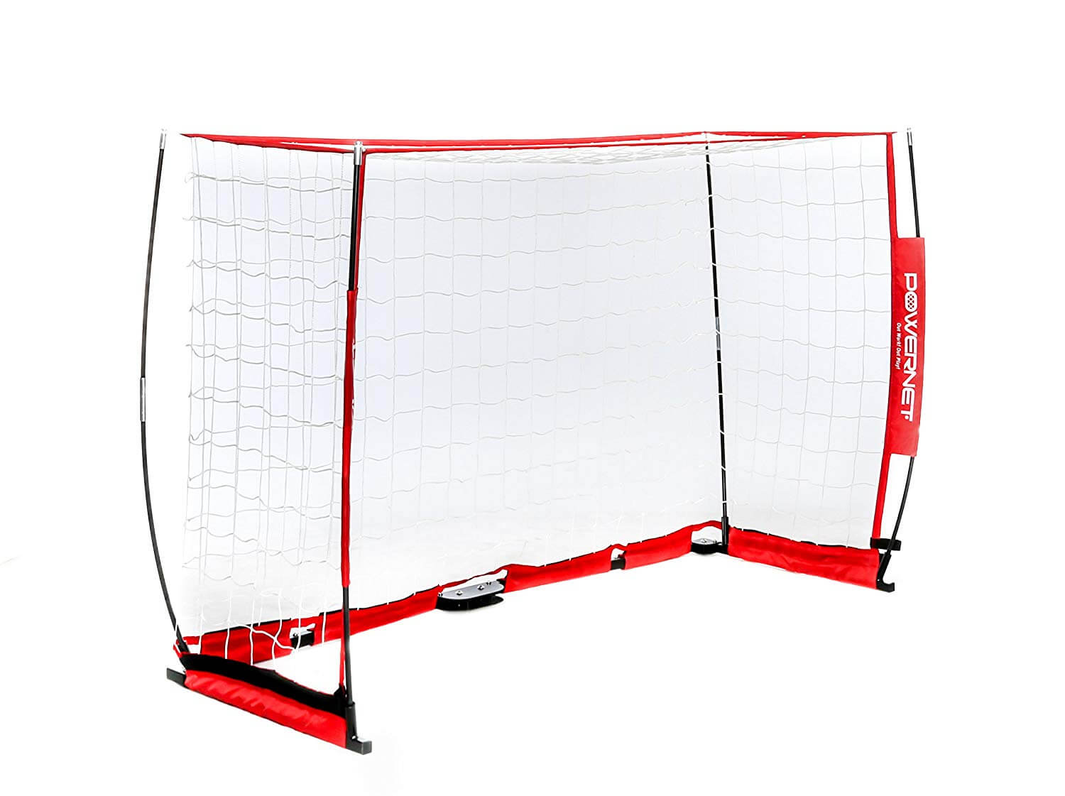 PowerNet 6x4 ft Portable Soccer Goal - Bow Style Net with Metal Base by Jupiter Gear