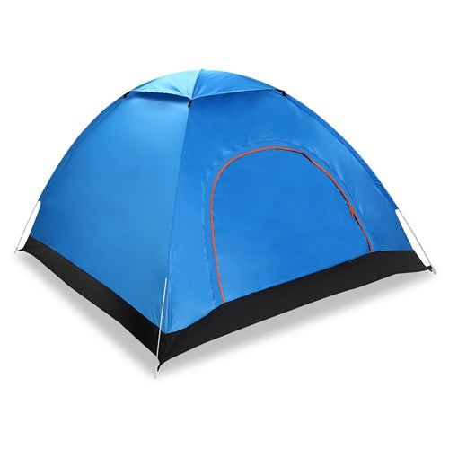 4 Persons Camping Waterproof Tent Pop Up Tent Instant Setup Tent w/2 Mosquito Net Doors Carrying Bag Folding 4 Seasons for Hiking Climbing Adventure F - Blue by VYSN