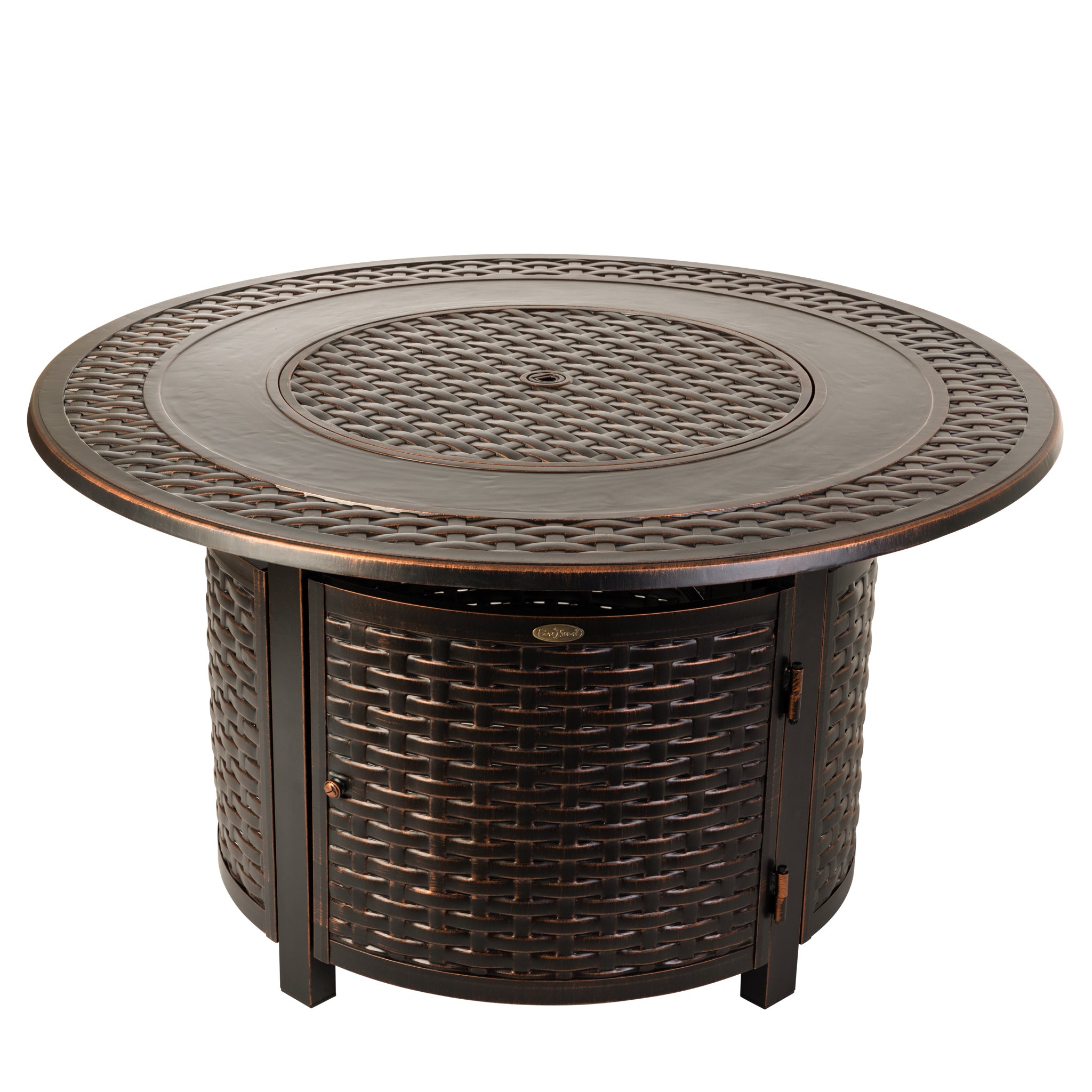 Well Traveled Living Bellante Woven Aluminum LPG Fire Pit