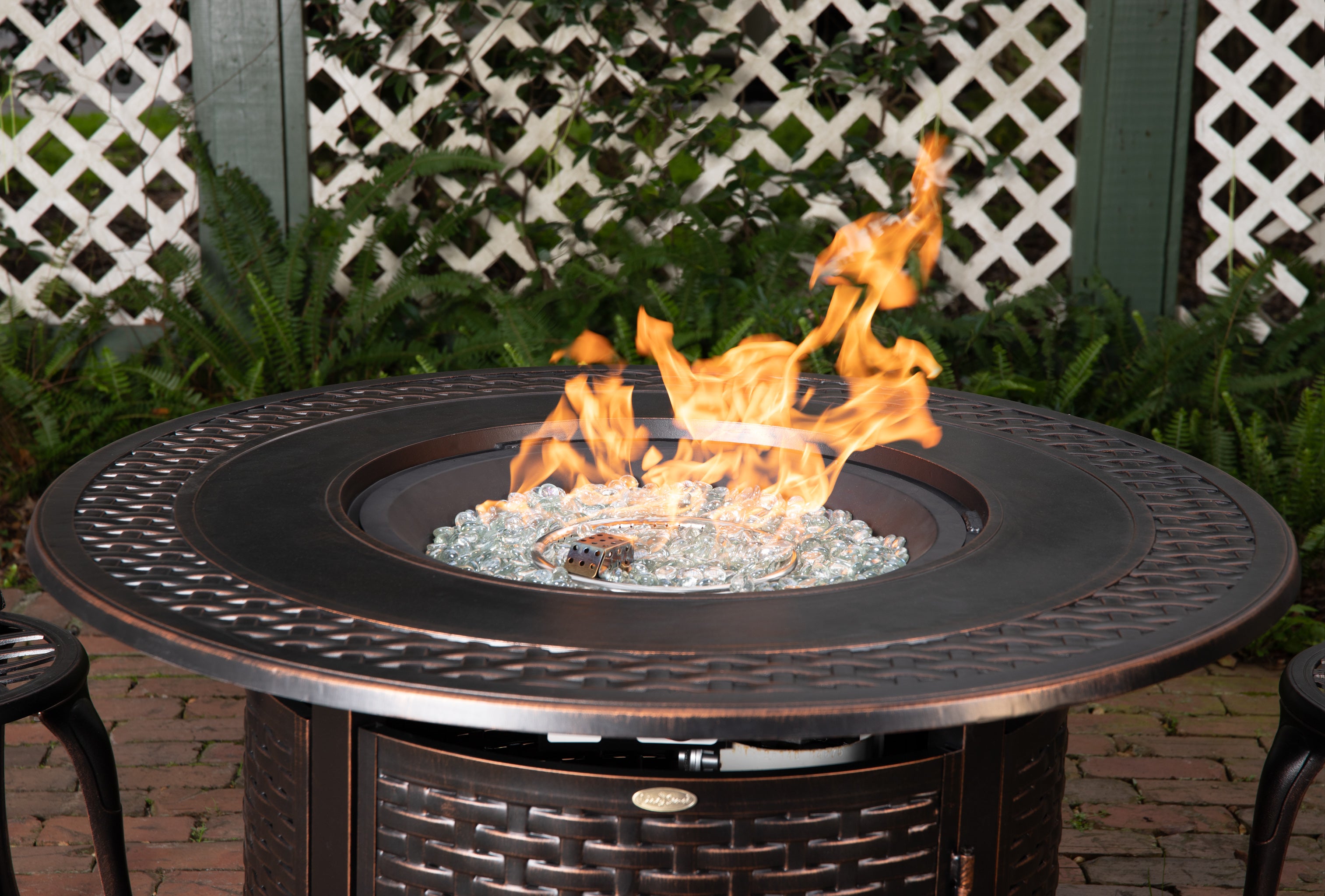 Well Traveled Living Bellante Woven Aluminum LPG Fire Pit