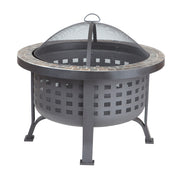 Well Traveled Living Alpina Round Slate Top Fire Pit