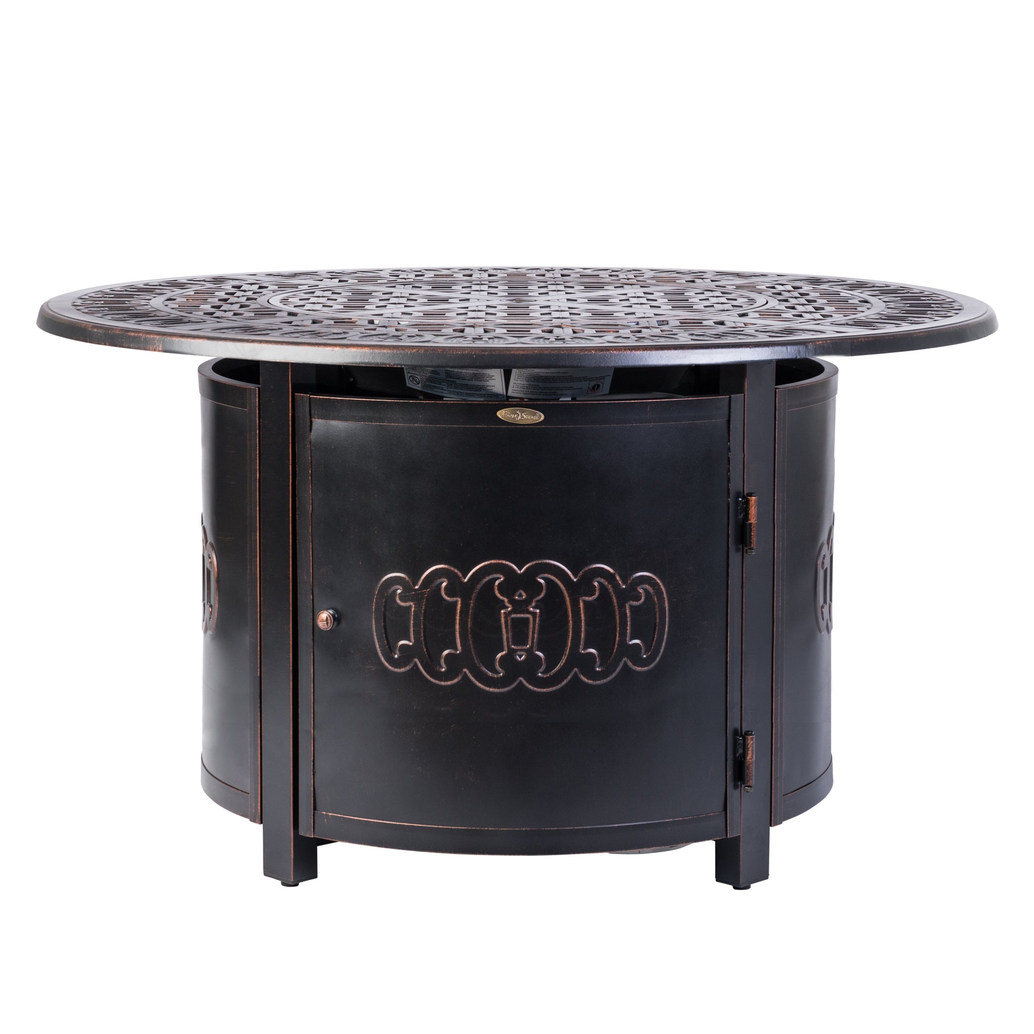 Well Traveled Living Dynasty Round Aluminum LPG Fire Pit