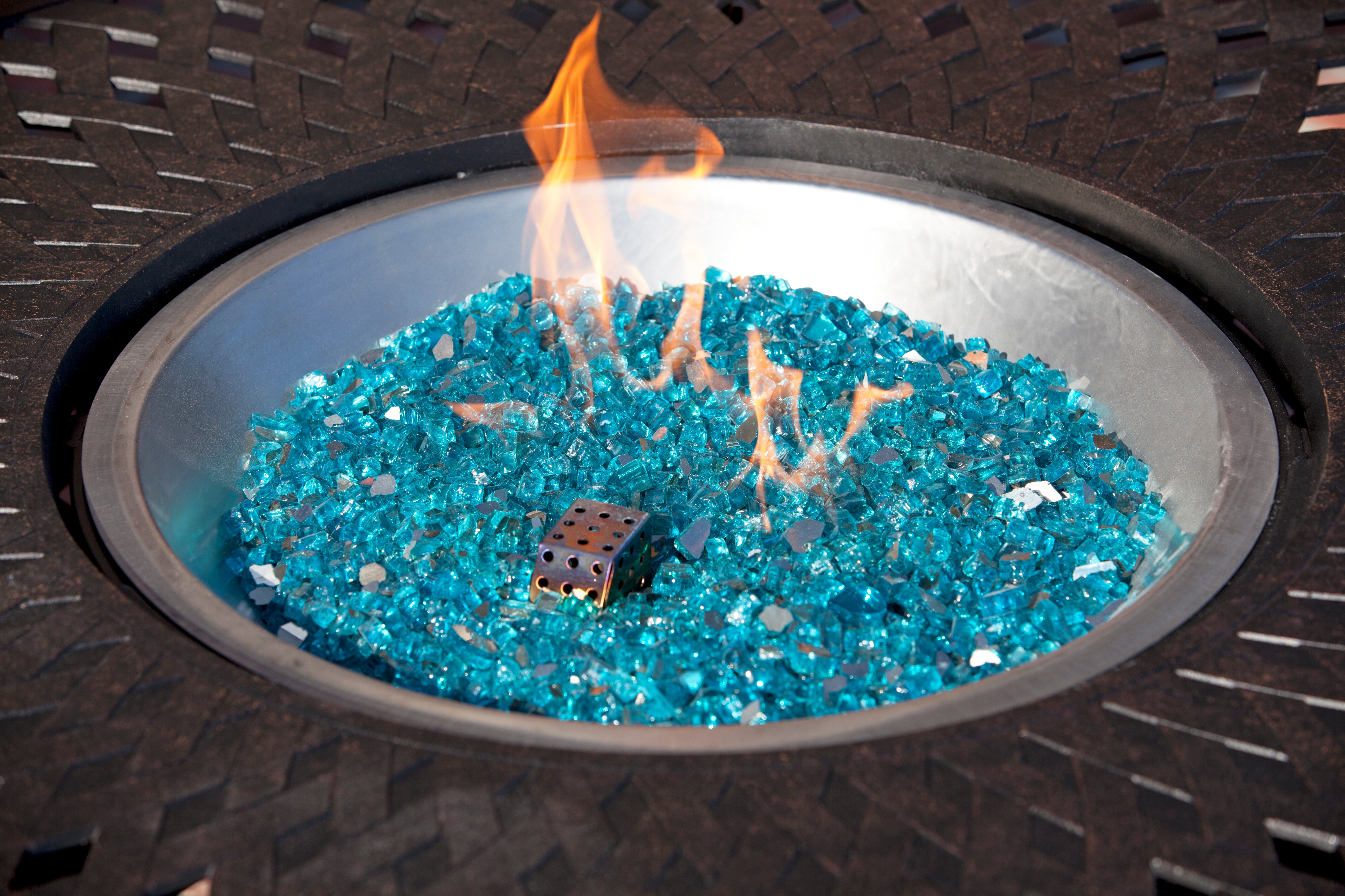 Well Traveled Living Bahama Blue Reflective Fire Glass