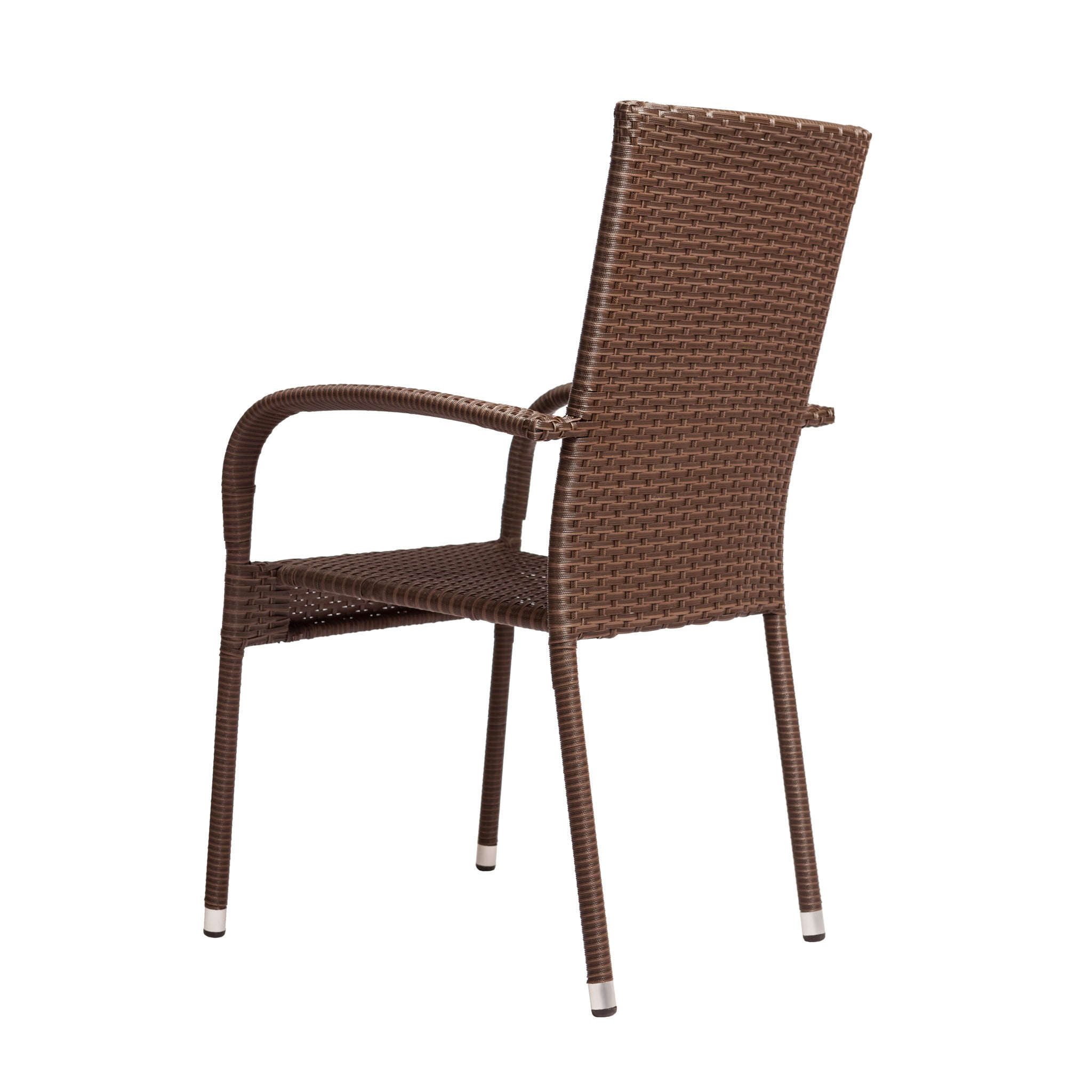 Well Traveled Living Morgan Outdoor Wicker Chair - Mocha - Set of 4