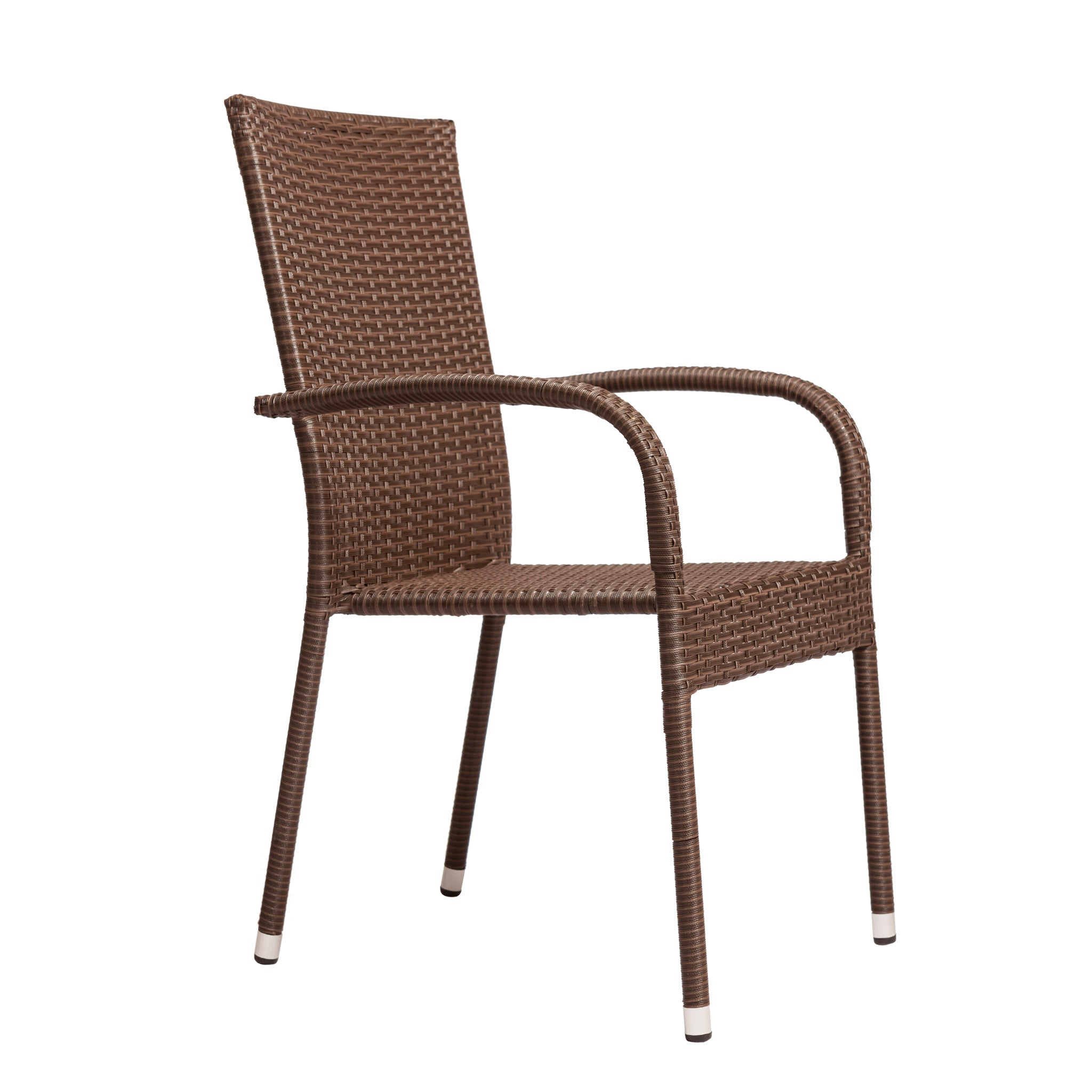 Well Traveled Living Morgan Outdoor Wicker Chair - Mocha - Set of 4