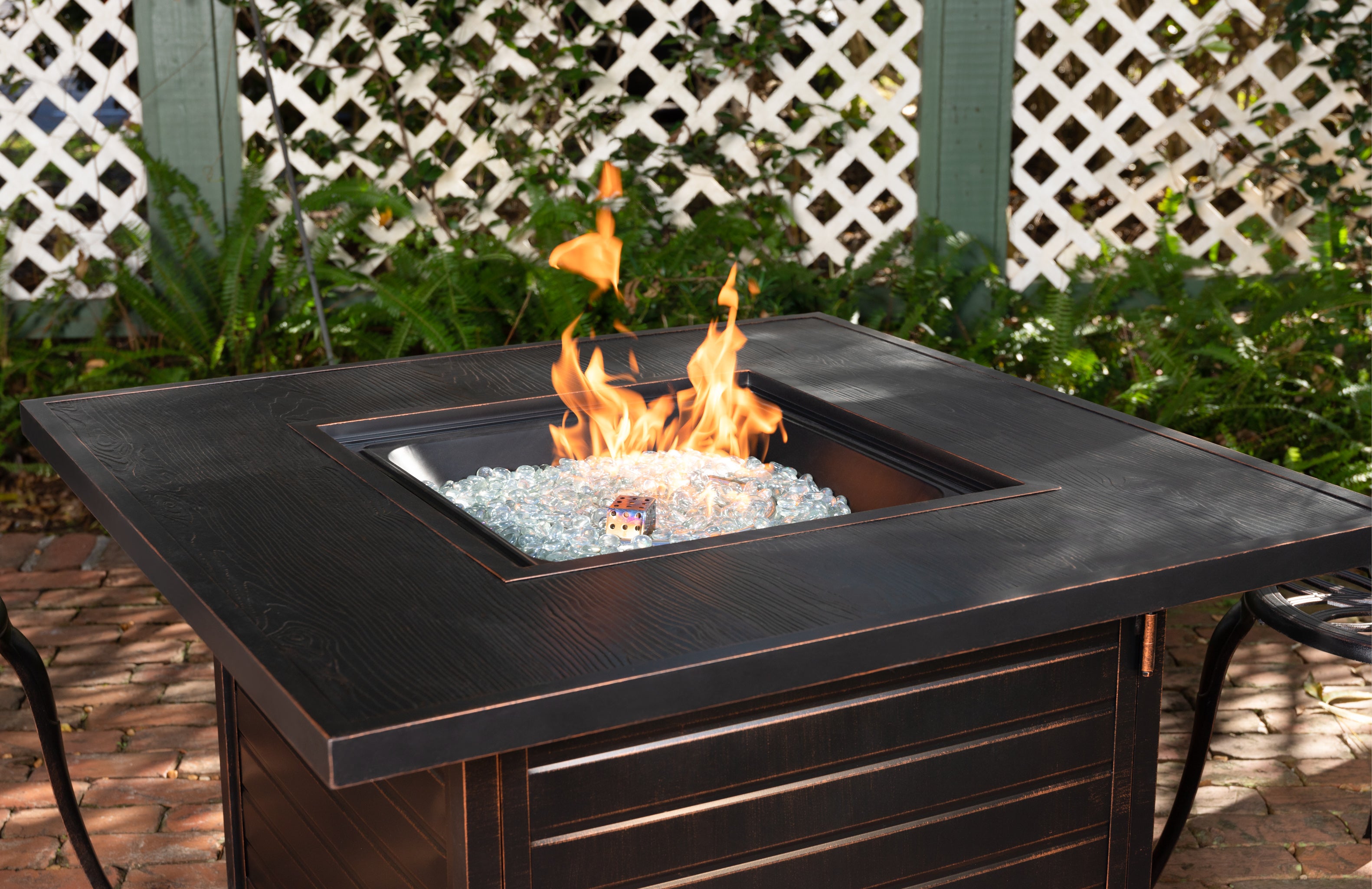 Well Traveled Living Langhorne Square Aluminum LPG Fire Pit