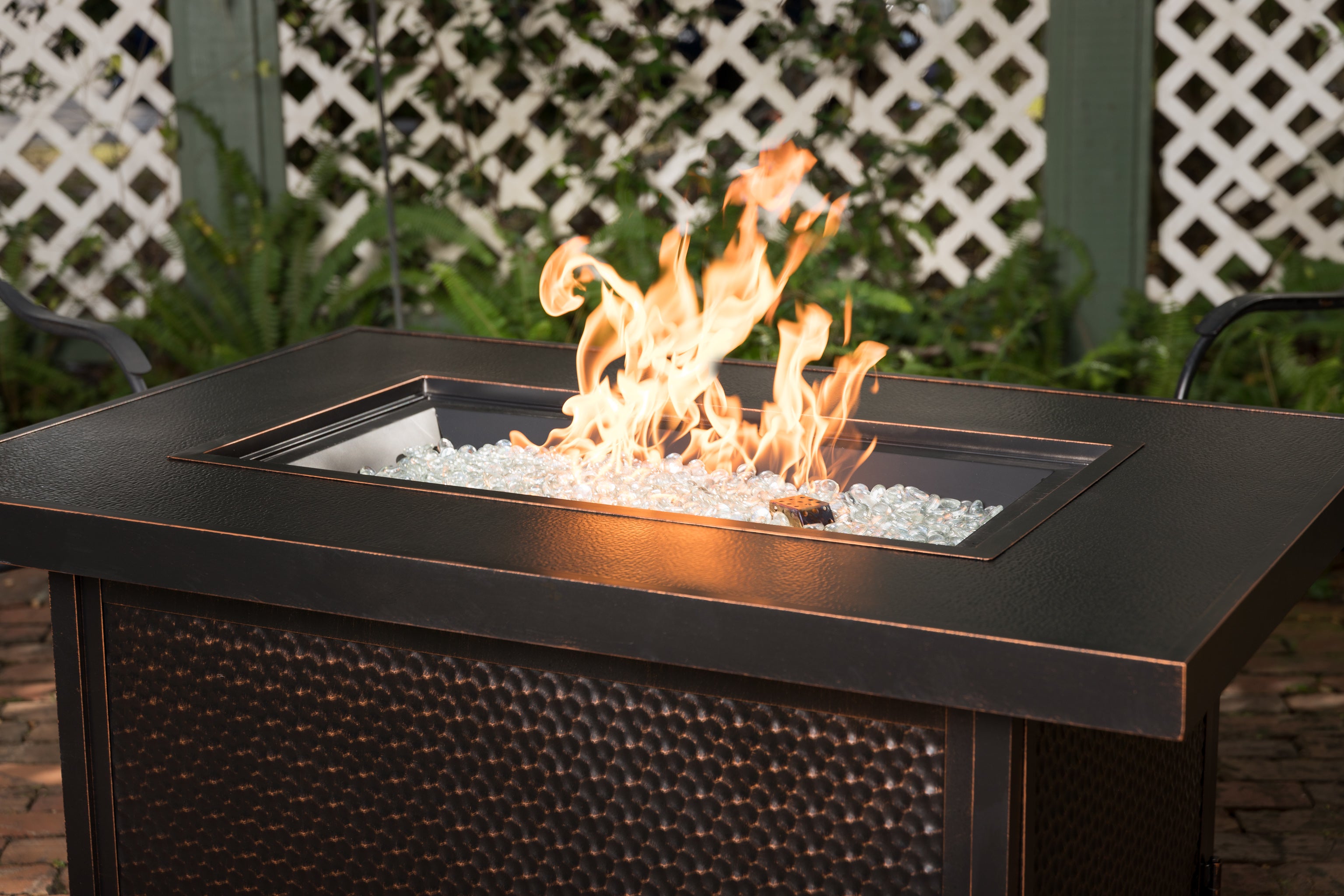 Well Traveled Living Weyland Rectangle Aluminum LPG Fire Pit