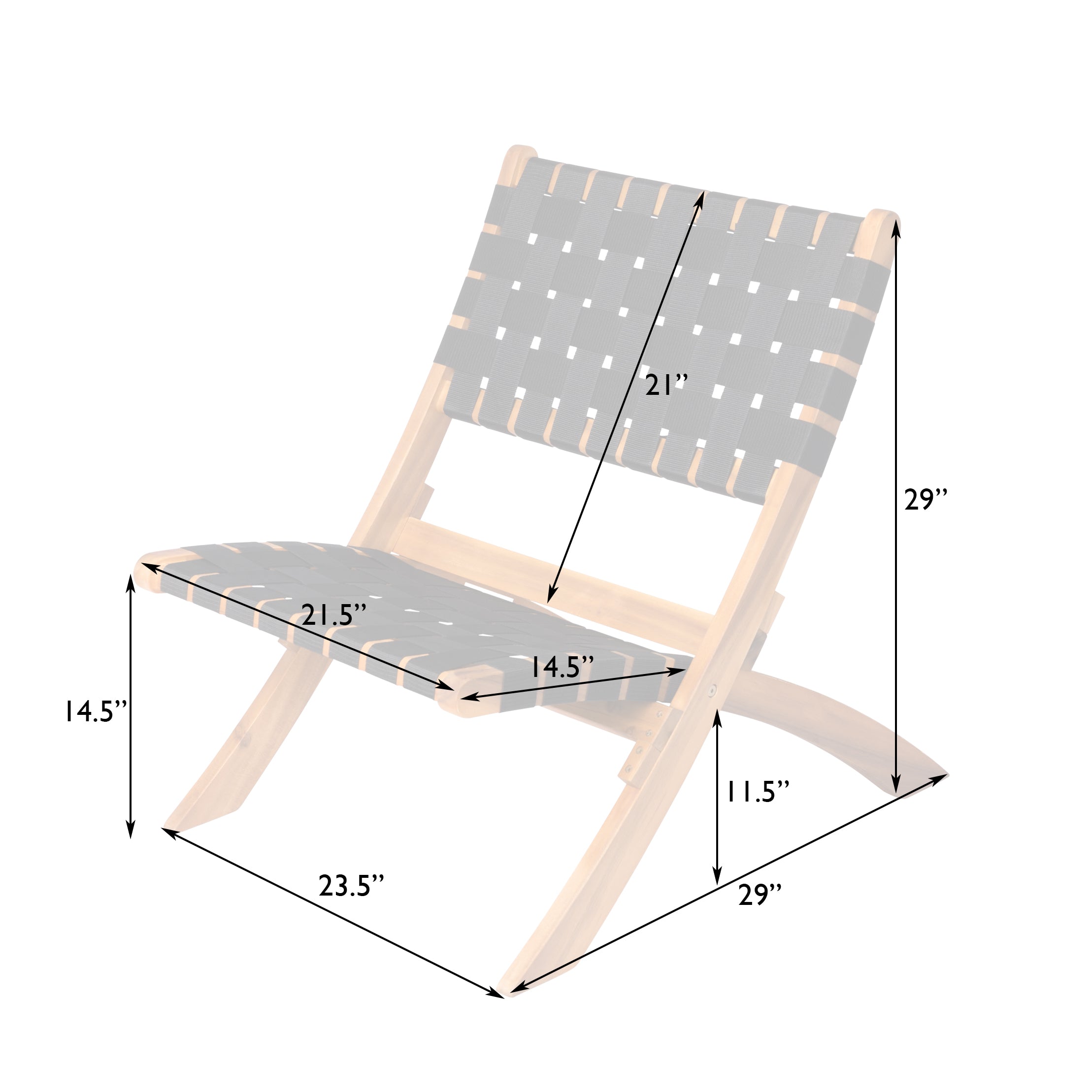 Well Traveled Living Sava Folding Outdoor Chair