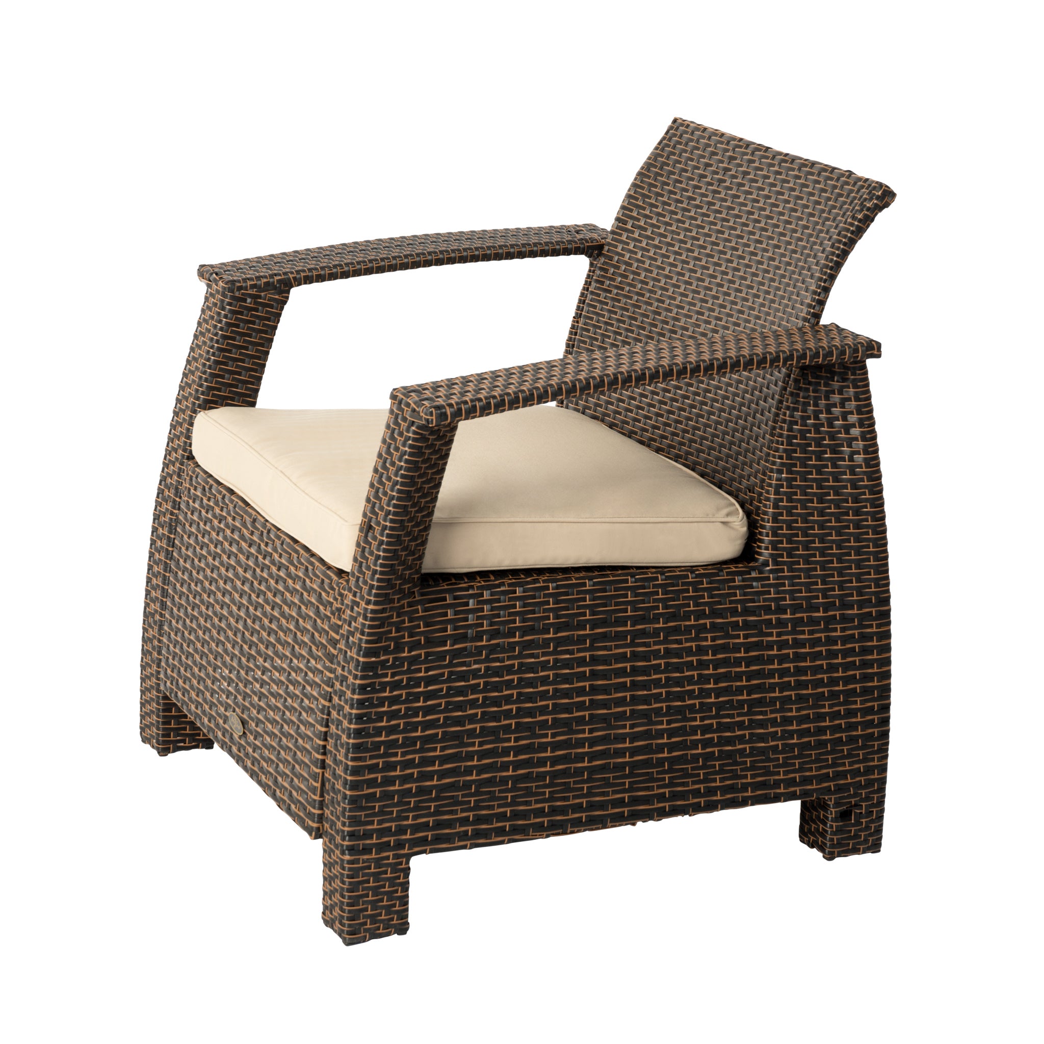 Well Traveled Living Bondi Deluxe Armchair in Mocha Wicker