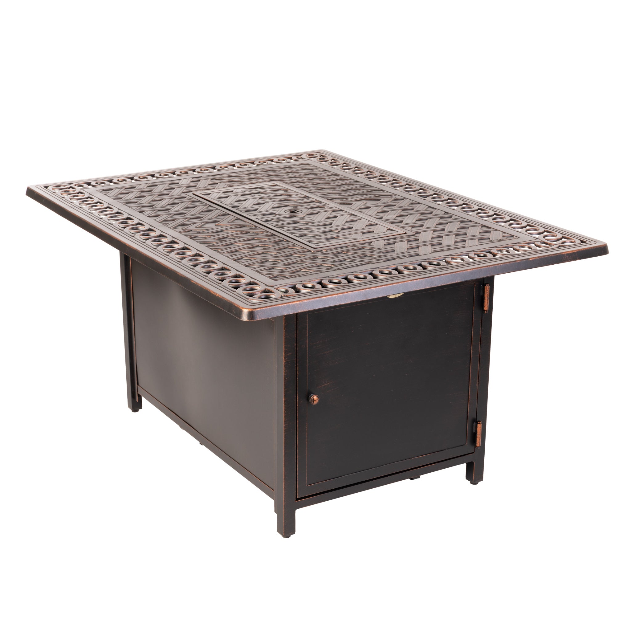 Well Traveled Living Meerin Rectangular Aluminum LPG Fire Pit