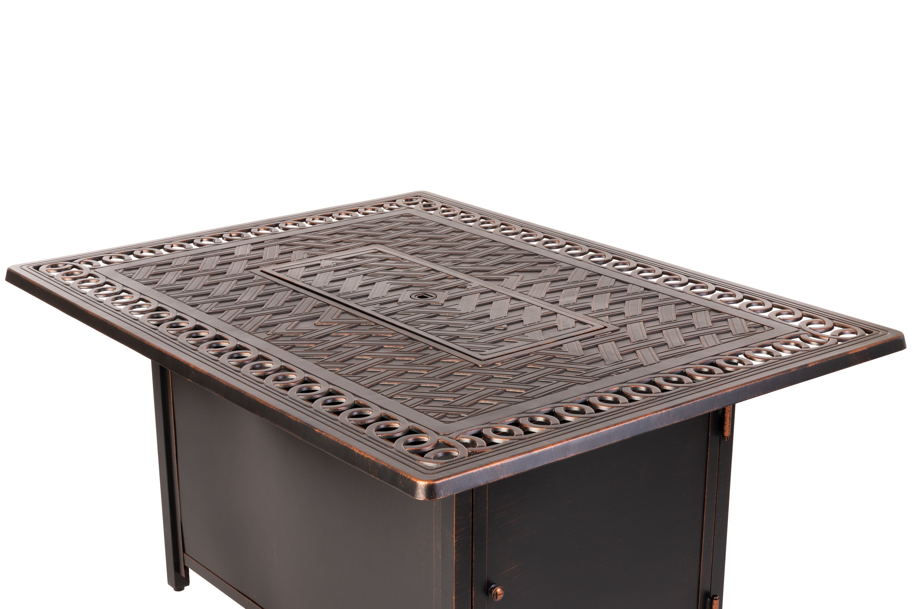 Well Traveled Living Meerin Rectangular Aluminum LPG Fire Pit