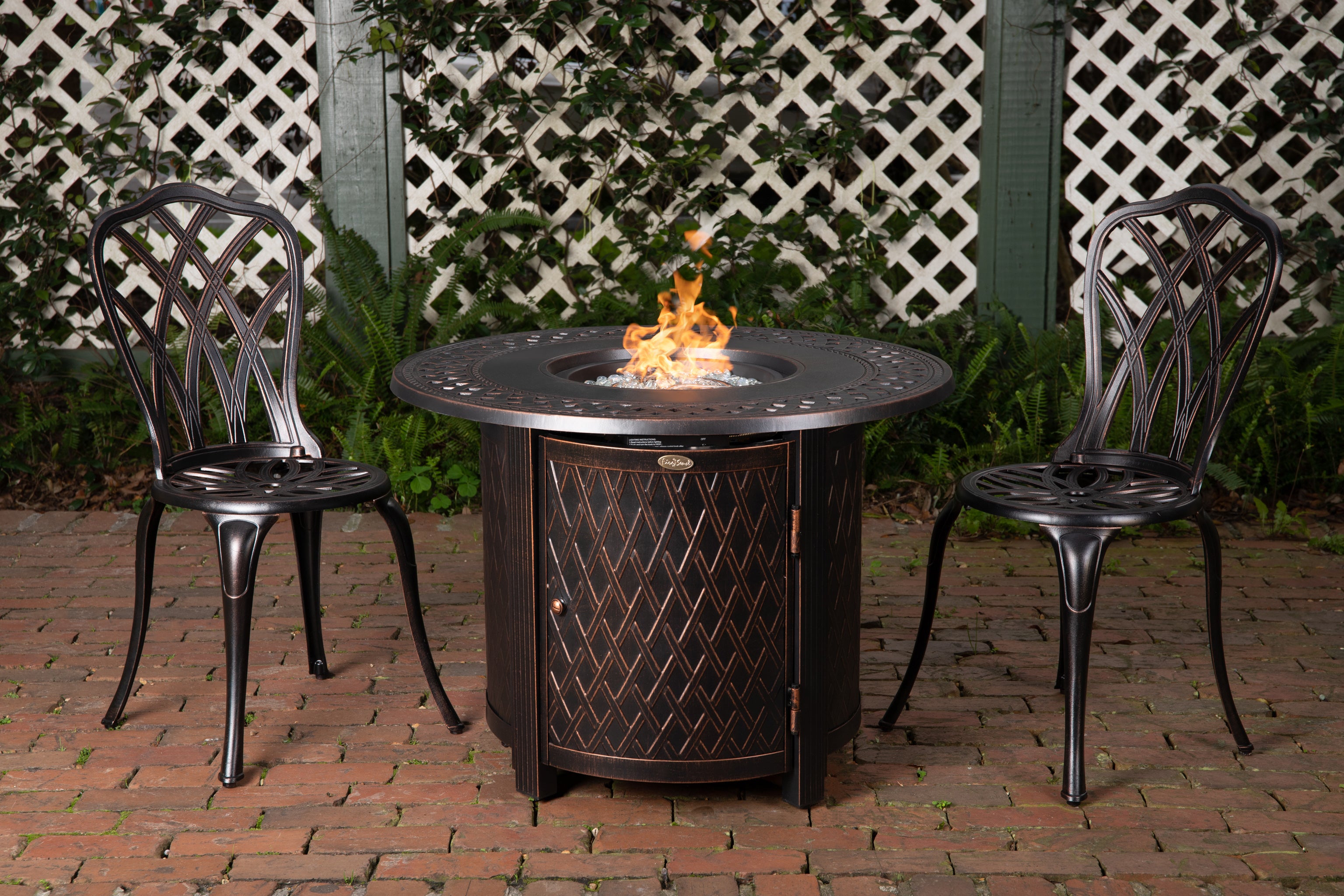 Well Traveled Living Wagner Aluminum Round LPG Fire Pit