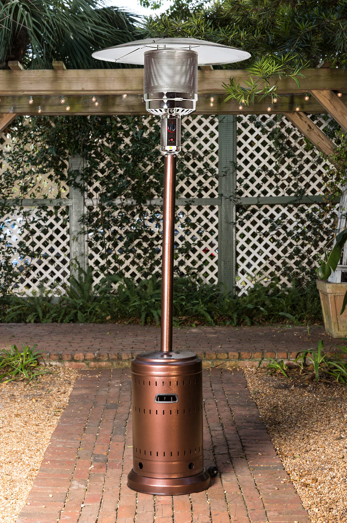 Well Traveled Living Aged Chestnut Finish Patio Heater