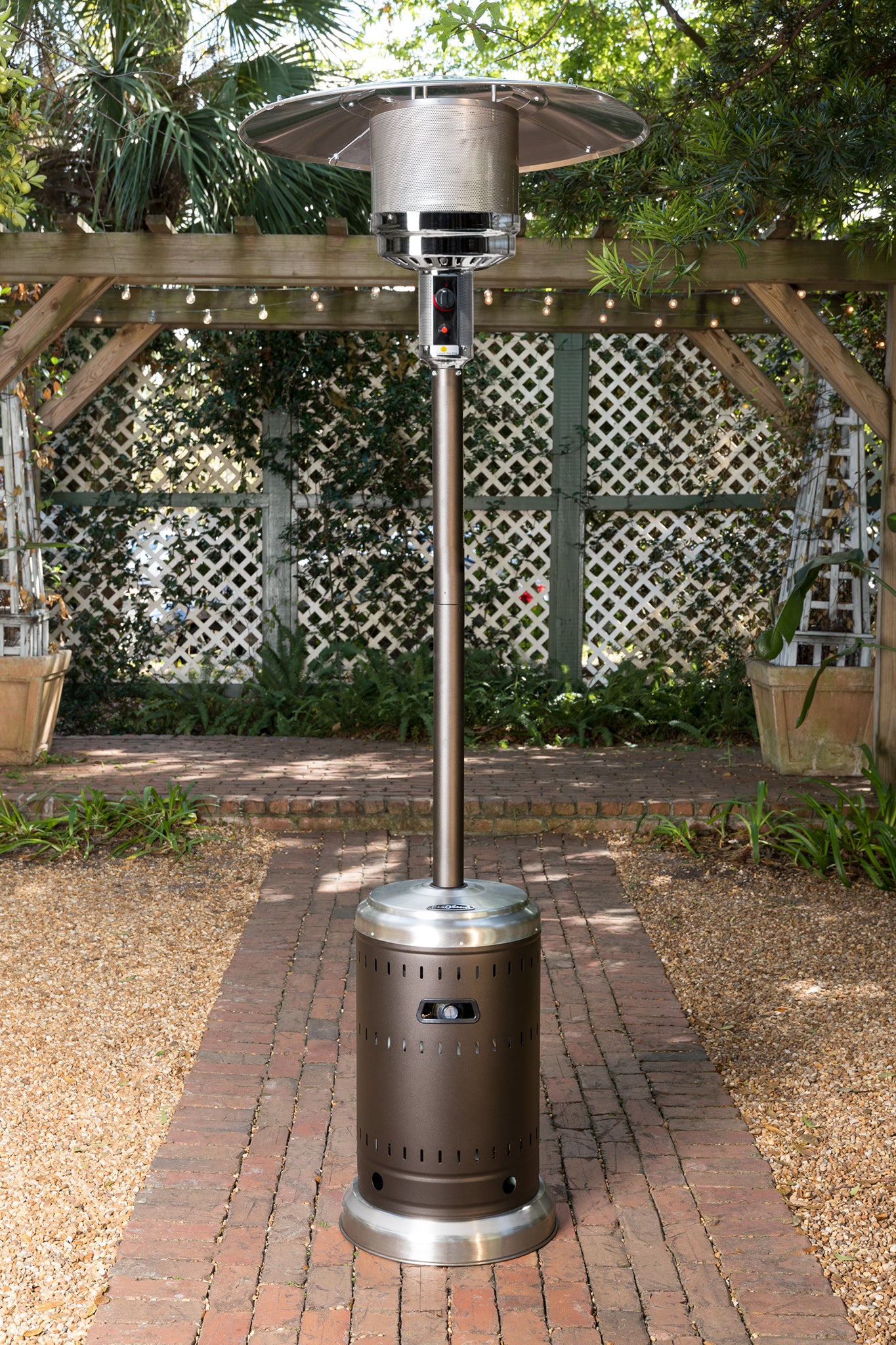 Well Traveled Living Ash and Stainless Steel Finish Patio Heater