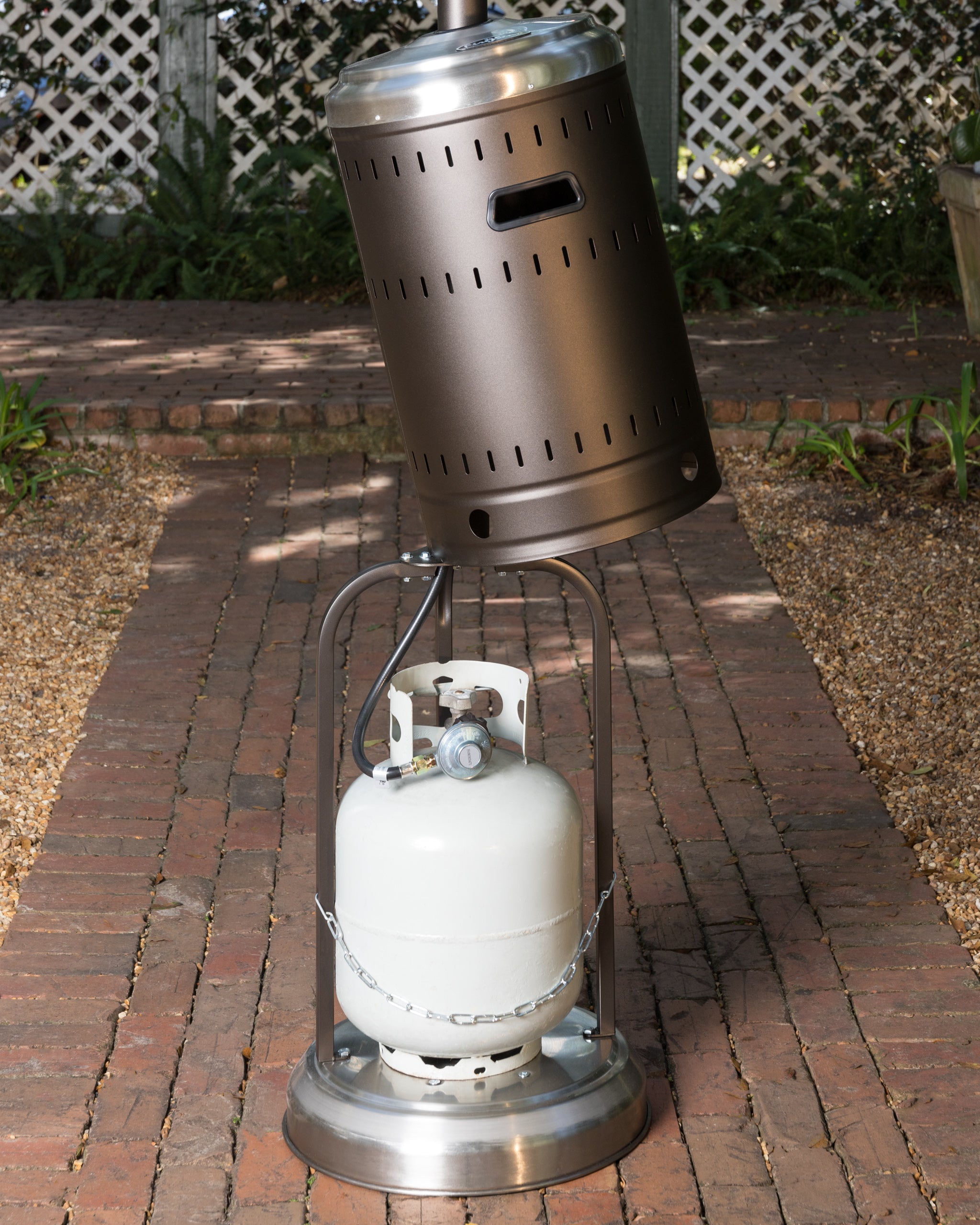 Well Traveled Living Ash and Stainless Steel Finish Patio Heater