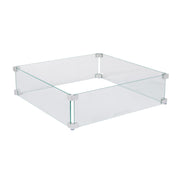 Well Traveled Living Tempered Glass Wind Guard for Square Fire Pits