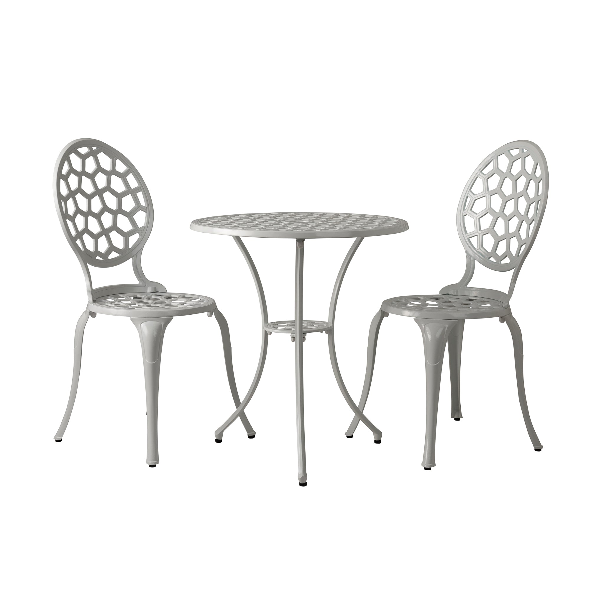 Well Traveled Living Vashon Aluminum Bistro Set in White