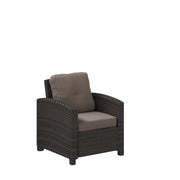 Well Traveled Living Miles Club Chair in Mocha Wicker