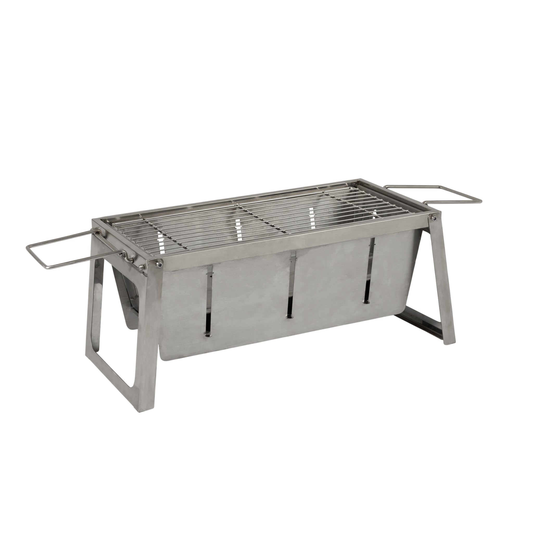 Well Traveled Living Stainless Steel Foldaway Charcoal Grill