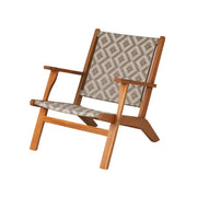 Well Traveled Living Vega Natural Stain Outdoor Chair in Diamond-Weave Wicker