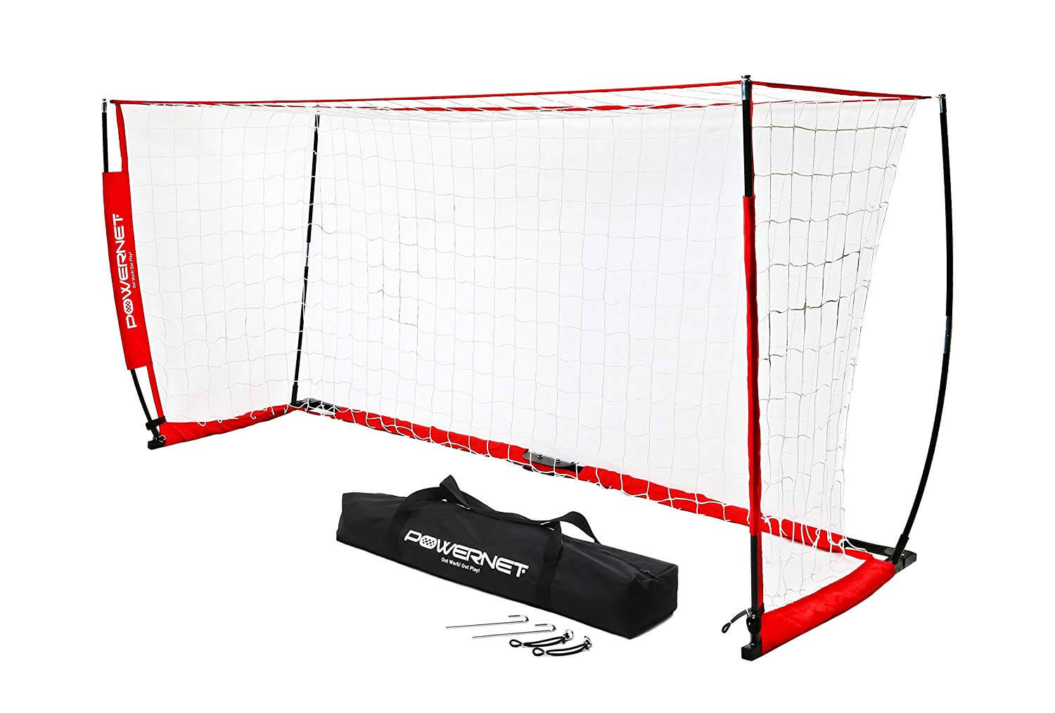 Portable 12x6 Soccer Goal - Bow Style Net by Jupiter Gear