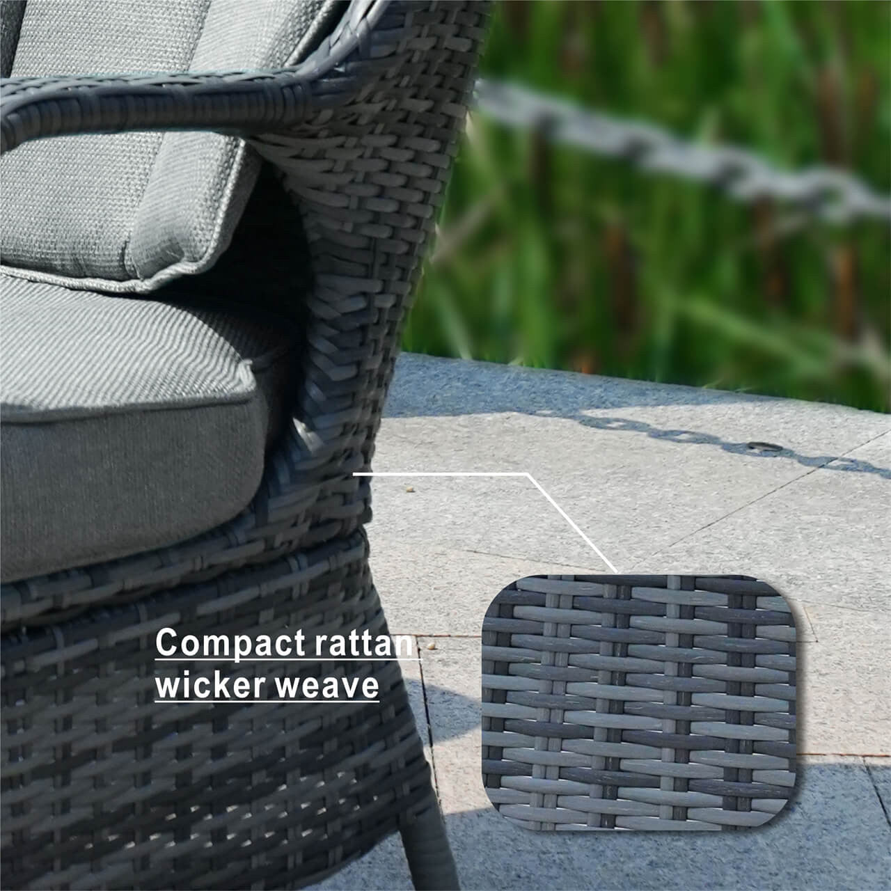 2 Pieces of Patio Chairs Outdoor Rattan Chairs PAC-009 | Direct Wicker