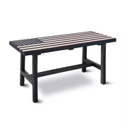 Fast Furnishings Outdoor Patio Backyard Garden Bench with American Flag Design