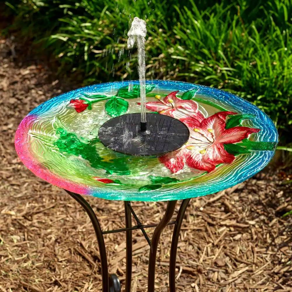 Fast Furnishings Birdbath to Solar Fountain Kit - Place into Bird Bath Bowl to Turn into Fountain