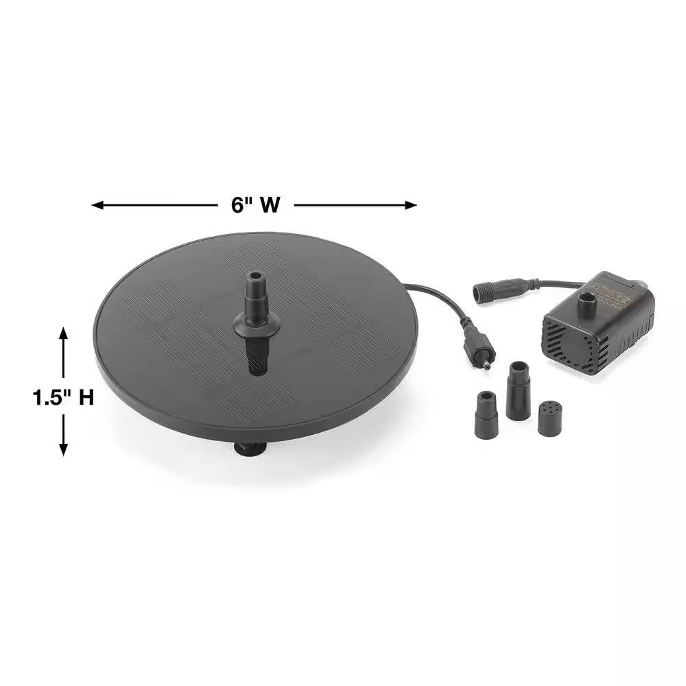 Fast Furnishings Birdbath to Solar Fountain Kit - Place into Bird Bath Bowl to Turn into Fountain