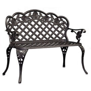 Fast Furnishings Cast Aluminum Outdoor Garden Bench