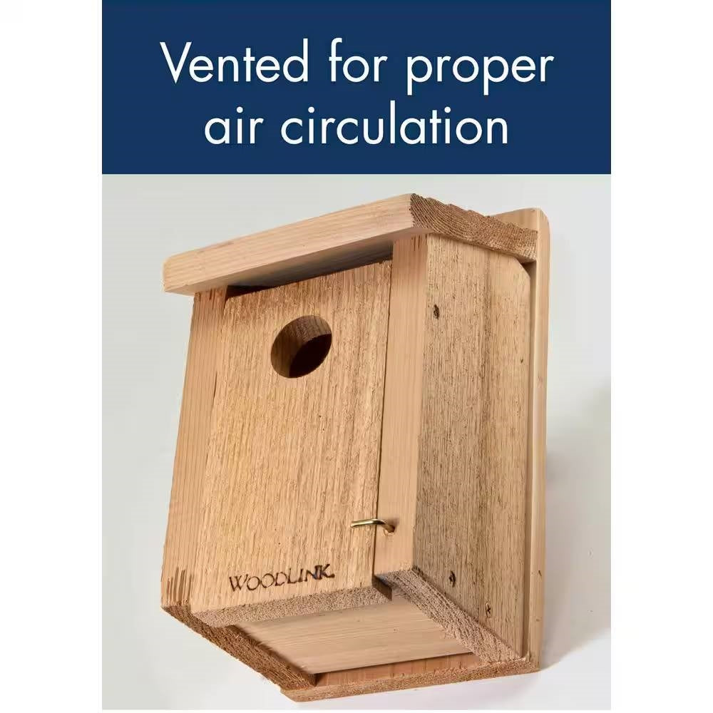 Fast Furnishings Cedar Wood Birdhouse - Ideal for Eastern Western and Mountain Bluebirds