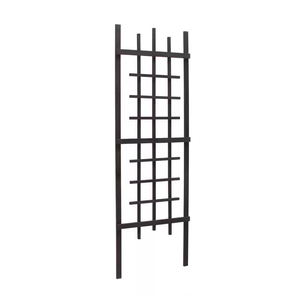 Fast Furnishings 72-inch Modern Garden Trellis in Black Wood Finish