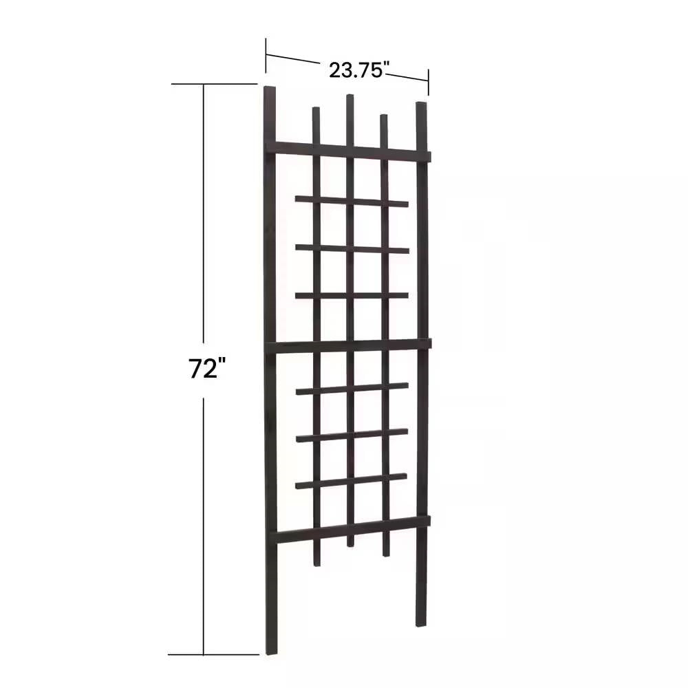 Fast Furnishings 72-inch Modern Garden Trellis in Black Wood Finish