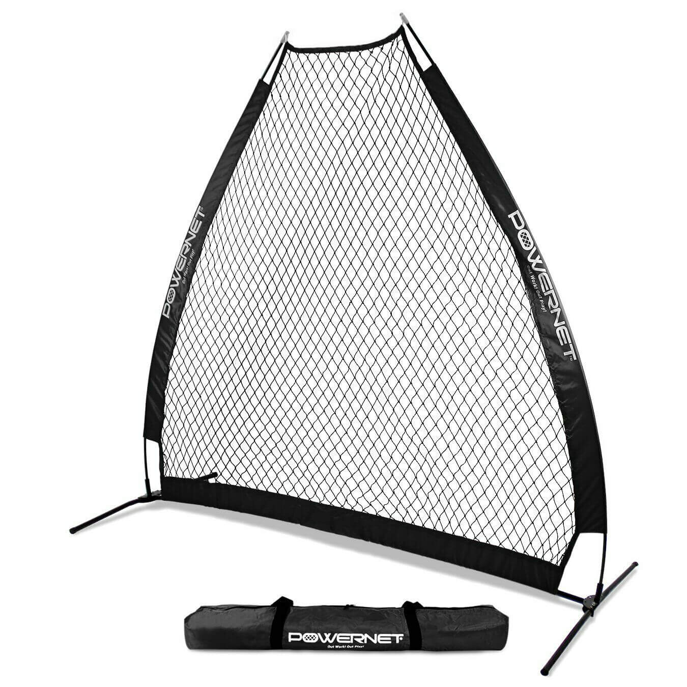 PowerNet 7' Portable A-Frame Pitching Screen for Batting Practice with Carry Bag by Jupiter Gear