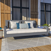 Amish Casual 6 Foot Uptown Porch Swing Bed in Dovetail Grey Paint