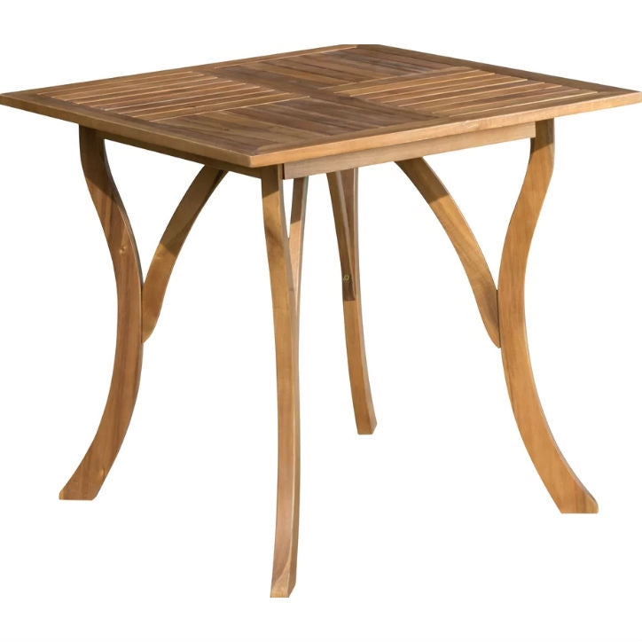 Fast Furnishings Outdoor Solid Wood 31.5 inch Square Patio Dining Table