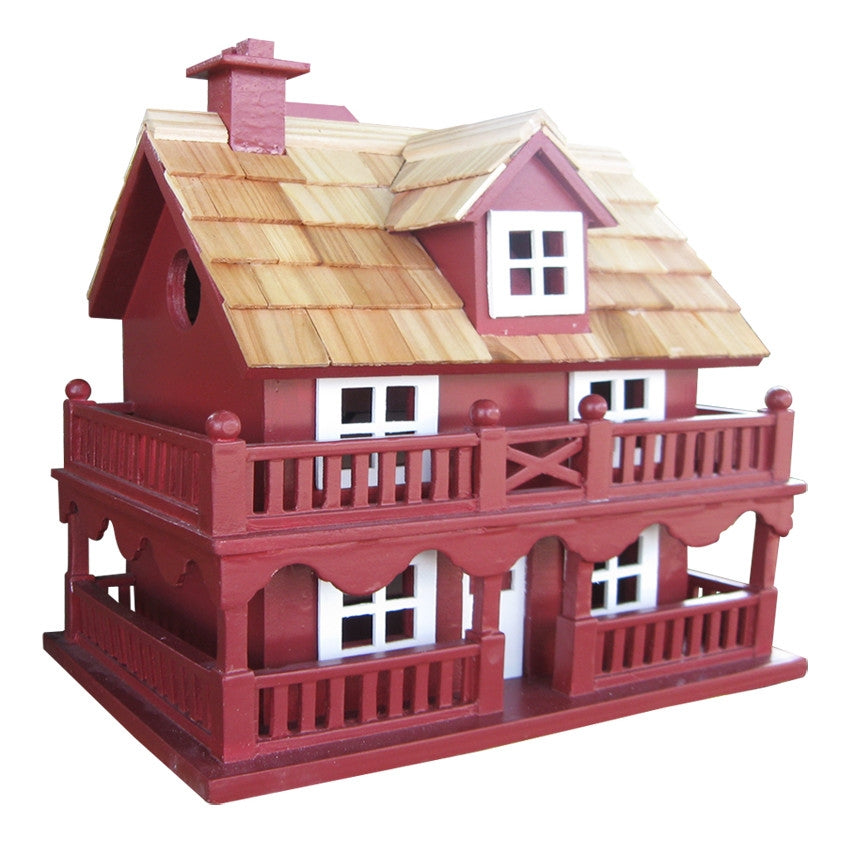 Fast Furnishings Red Wood Birdhouse - Made of Kiln Dried Hardwood