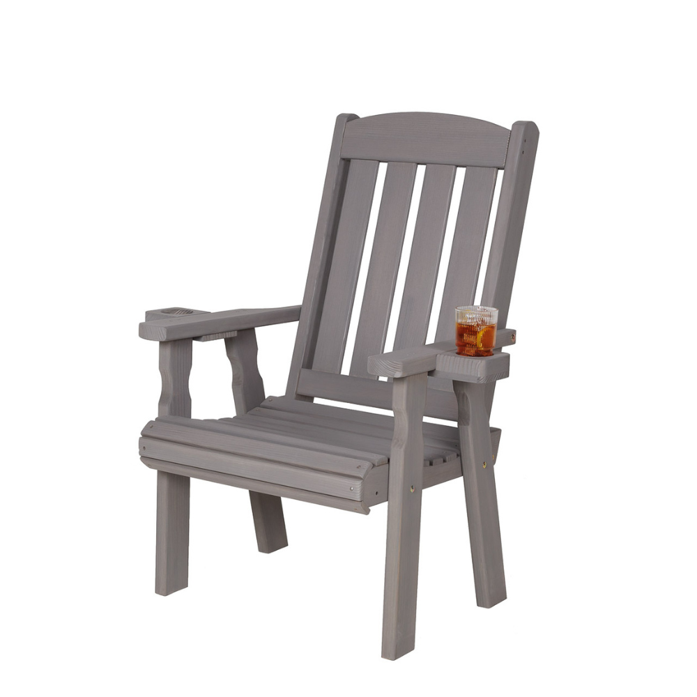 Amish Casual Heavy Duty 600 Lb High Back Mission Treated Patio Chair